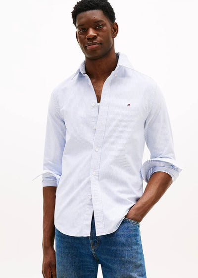 Chemise rayée Tommy Hilfiger bleue