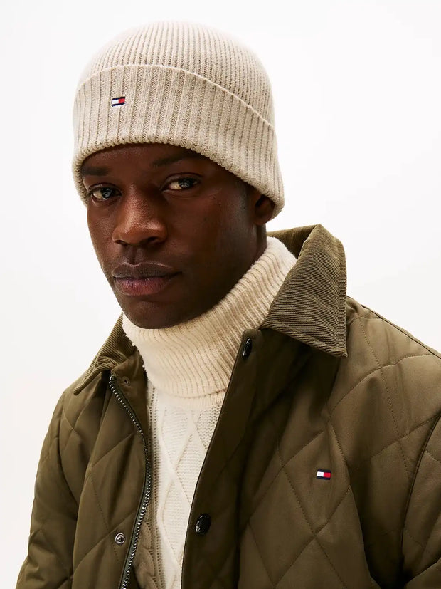 Bonnet Tommy Hilfiger beige en cachemire