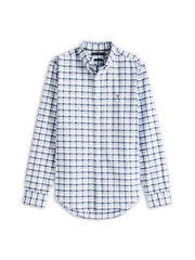 Chemise à carreaux Tommy Hilfiger bleue en coton