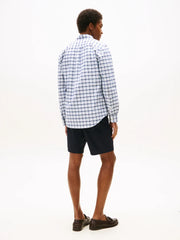 Chemise à carreaux Tommy Hilfiger bleue en coton