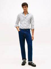 Chemise à motifs Tommy Hilfiger blanche