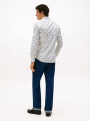 Chemise à motifs Tommy Hilfiger blanche