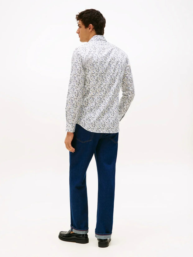 Chemise à motifs Tommy Hilfiger blanche