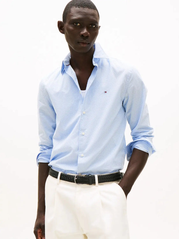 Chemise à motifs Tommy Hilfiger bleue