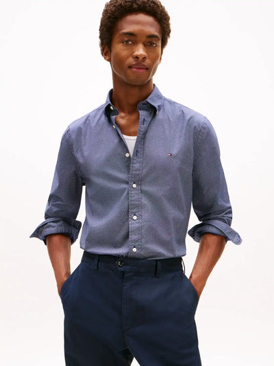 Chemise à motifs Tommy Hilfiger marine