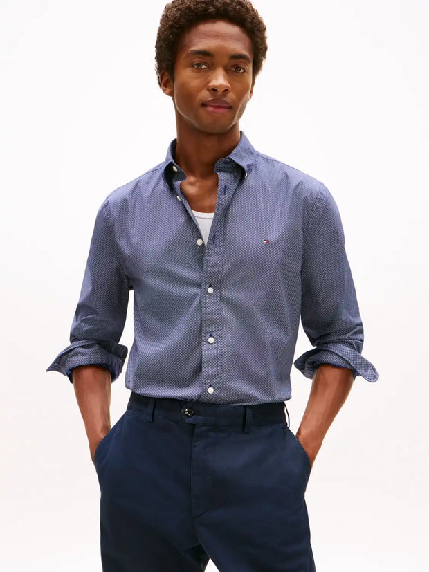 Chemise à motifs Tommy Hilfiger marine