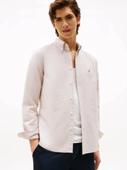 Chemise Tommy Hilfiger beige en coton