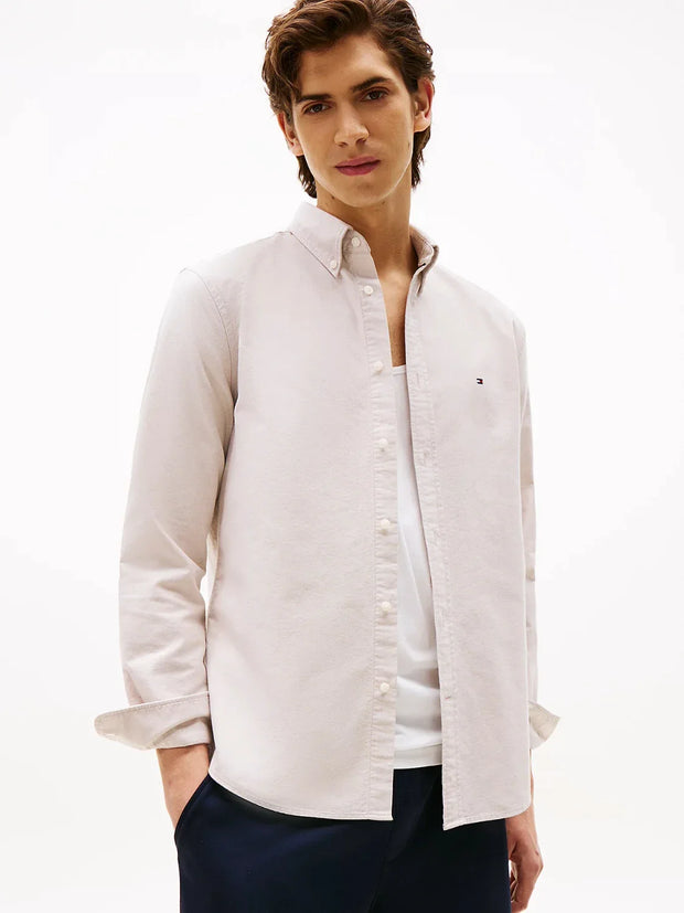 Chemise Tommy Hilfiger beige en coton