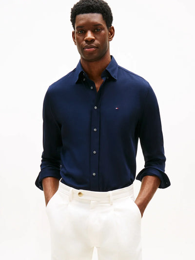 Chemise Tommy Hilfiger marine en coton