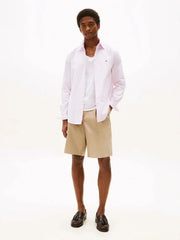 Chemise rayée Tommy Hilfiger rose en coton