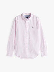 Chemise rayée Tommy Hilfiger rose en coton