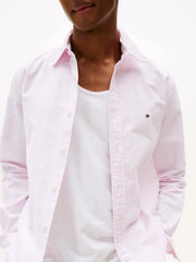 Chemise rayée Tommy Hilfiger rose en coton