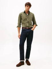 Chemise Tommy Hilfiger kaki en velours