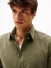 Chemise Tommy Hilfiger kaki en velours