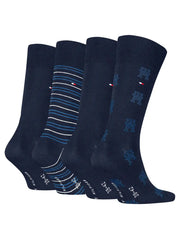 Coffret 4 paires de chaussettes Tommy Hilfiger marine
