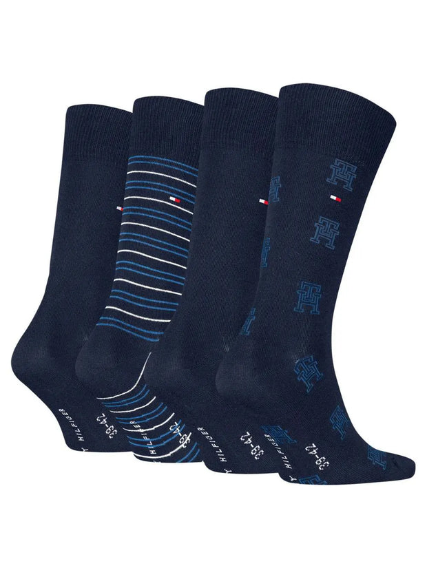 Coffret 4 paires de chaussettes Tommy Hilfiger marine