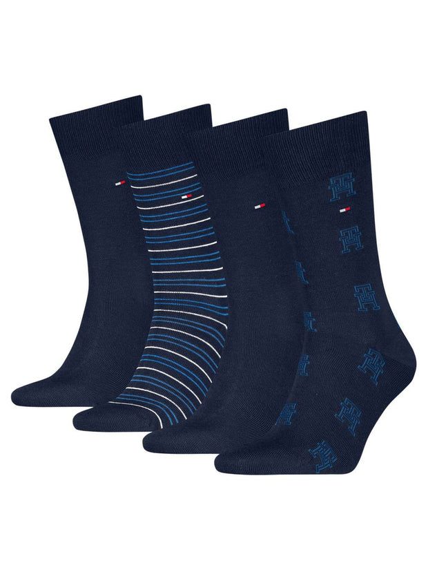 Coffret 4 paires de chaussettes Tommy Hilfiger marine
