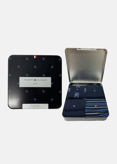 Coffret 4 paires de chaussettes Tommy Hilfiger marine