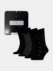 Coffret 4 paires de chaussettes Tommy Hilfiger noires