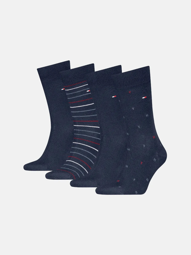 Coffret 4 paires de chaussettes Tommy Hilfiger marine