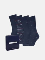 Coffret 4 paires de chaussettes Tommy Hilfiger marine
