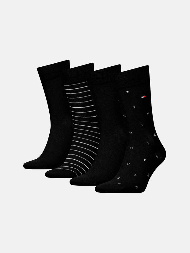 Coffret 4 paires de chaussettes Tommy Hilfiger noir