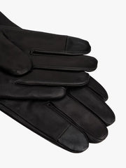 Gants tactiles Tommy Hilfiger noirs en cuir