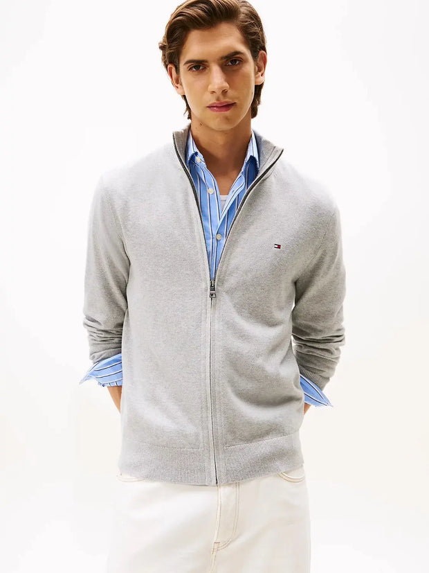 Gilet Tommy Hilfiger gris en cachemire