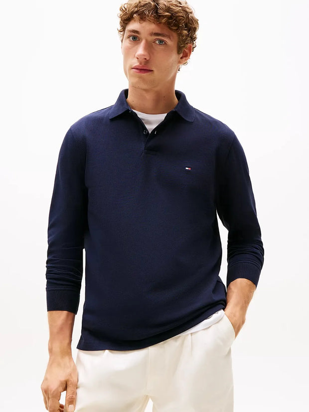 Polo manches longues Tommy Hilfiger marine