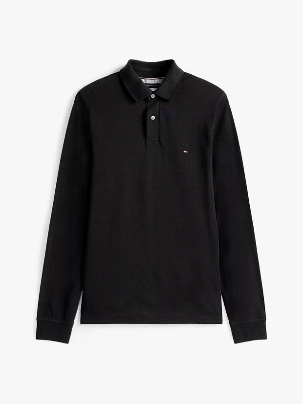 Polo manches longues Tommy Hilfiger noir