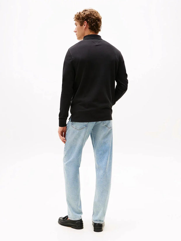 Polo manches longues Tommy Hilfiger noir