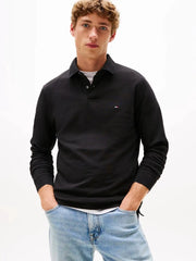 Polo manches longues Tommy Hilfiger noir