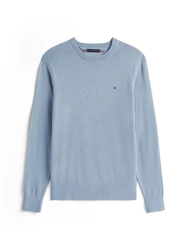 Pull Tommy Hilfiger bleu en cachemire
