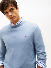 Pull Tommy Hilfiger bleu en cachemire