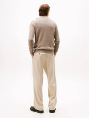 Pull camionneur Tommy Hilfiger beige en cachemire