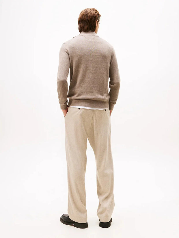 Pull camionneur Tommy Hilfiger beige en cachemire