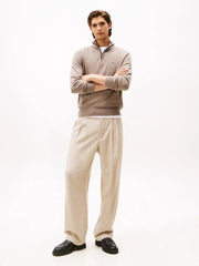 Pull camionneur Tommy Hilfiger beige en cachemire