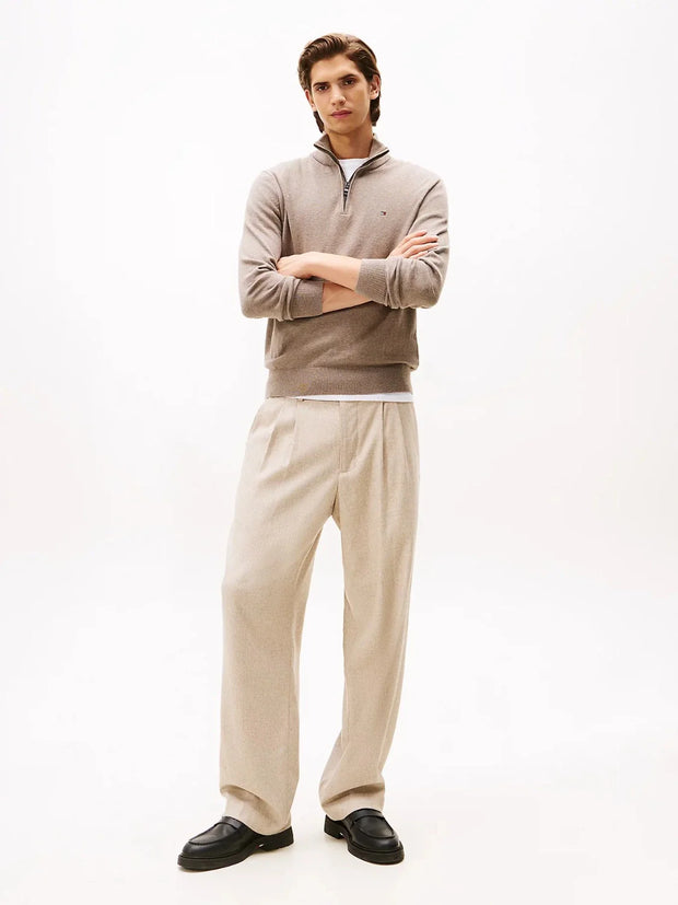 Pull camionneur Tommy Hilfiger beige en cachemire