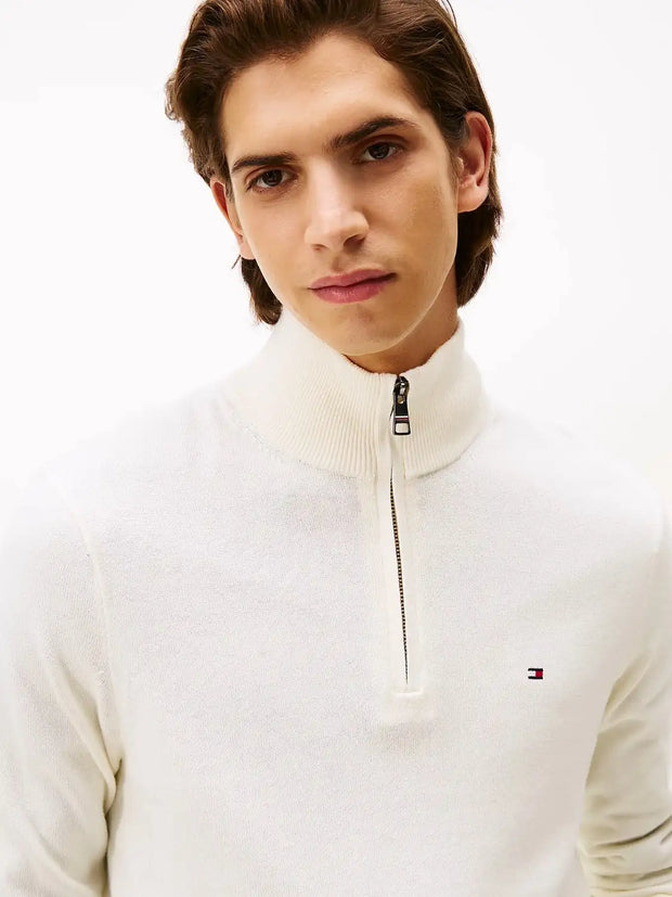 Pull camionneur Tommy Hilfiger beige en cachemire