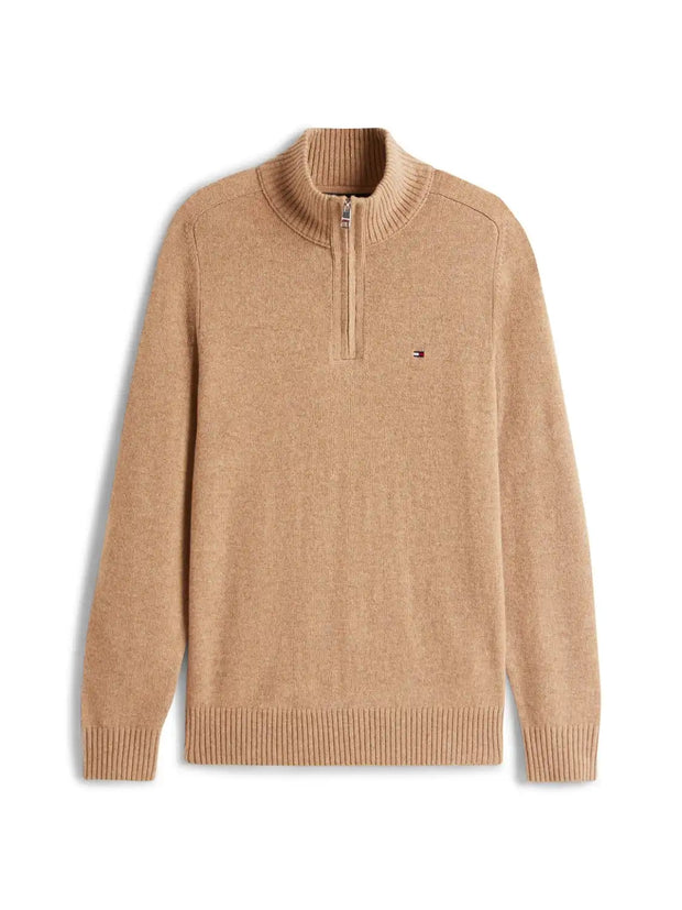 Pull camionneur Tommy Hilfiger marron en laine