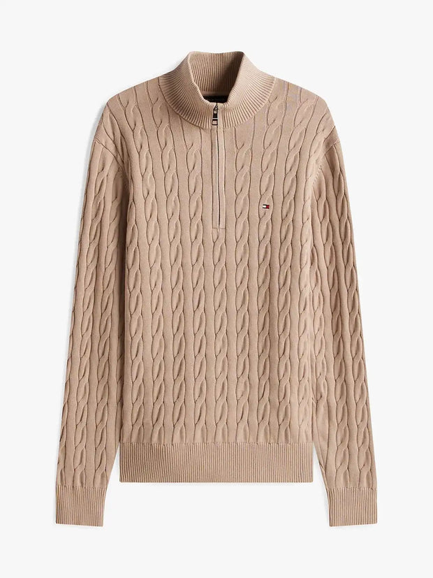 Pull camionneur Tommy Hilfiger beige
