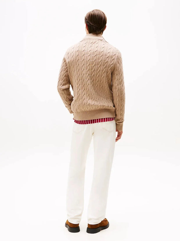 Pull camionneur Tommy Hilfiger beige