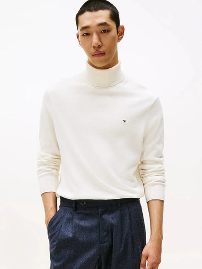 Pull col roulé Tommy Hilfiger beige en cachemire