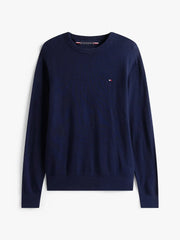 Pull Tommy Hilfiger marine en cachemire