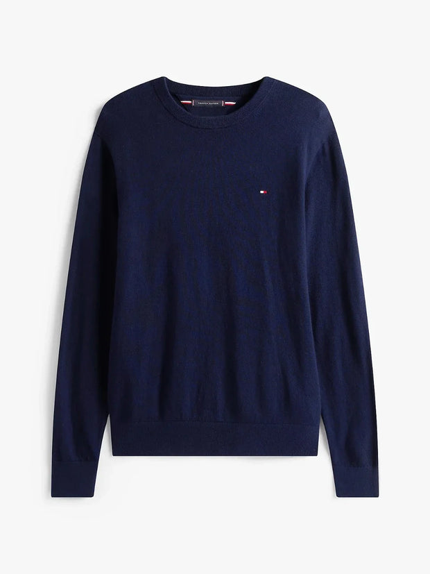 Pull Tommy Hilfiger marine en cachemire
