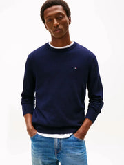 Pull Tommy Hilfiger marine en cachemire
