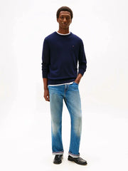 Pull Tommy Hilfiger marine en cachemire