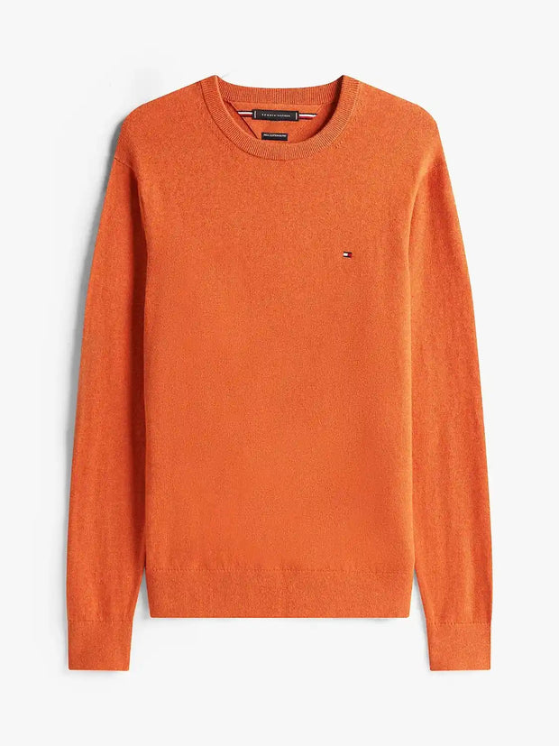 Pull Tommy Hilfiger orange en cachemire