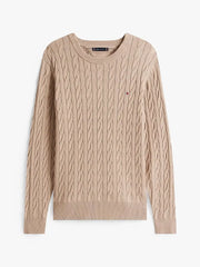 Pull torsadé Tommy Hilfiger beige