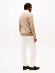 Pull torsadé Tommy Hilfiger beige